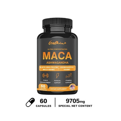 Male Supplement with Ashwagandha and Maca To support Male Libido and Promote Healthy Capsules - LKBA