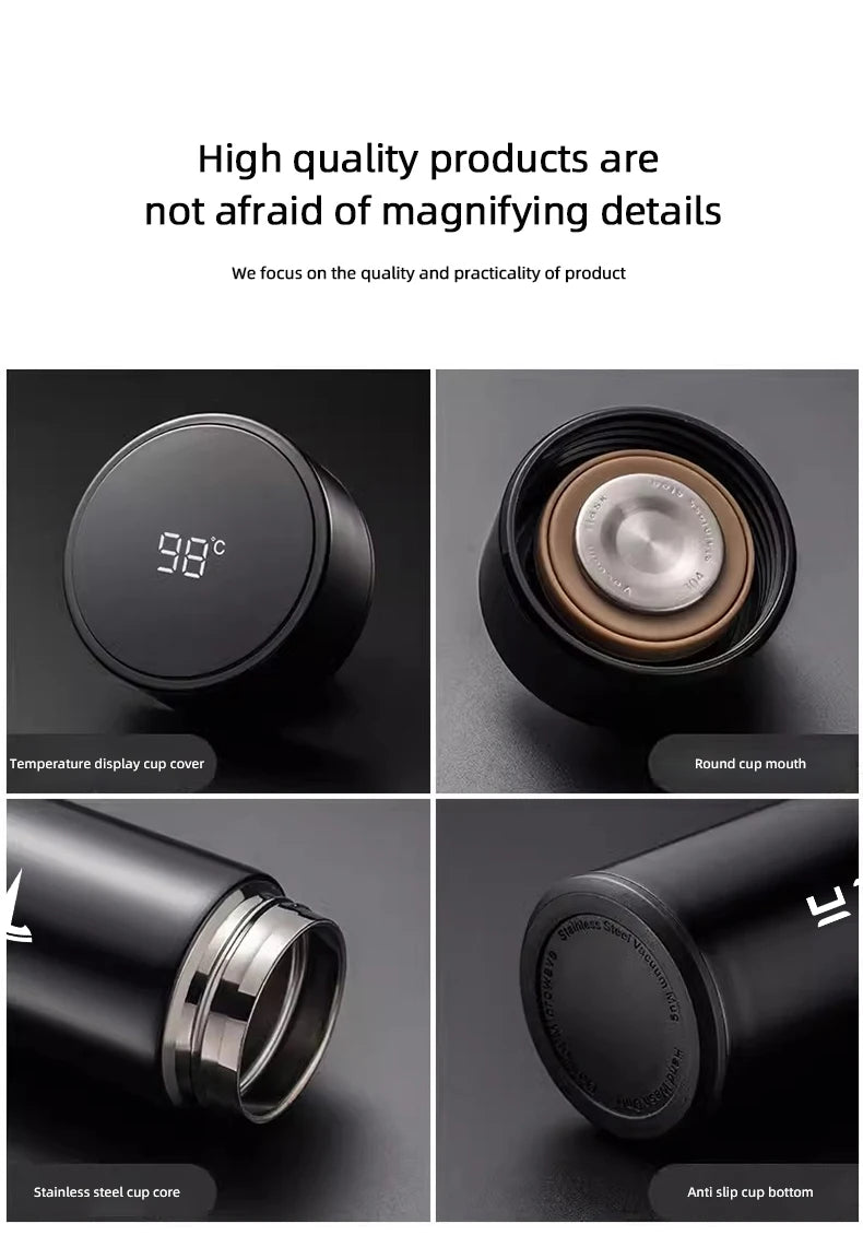 Coffee thermos leak proof car vacuum bottle travel portable thermos cup For Tesla Model 3 Y S X Cybertruck Juguete Roadster - LKBA