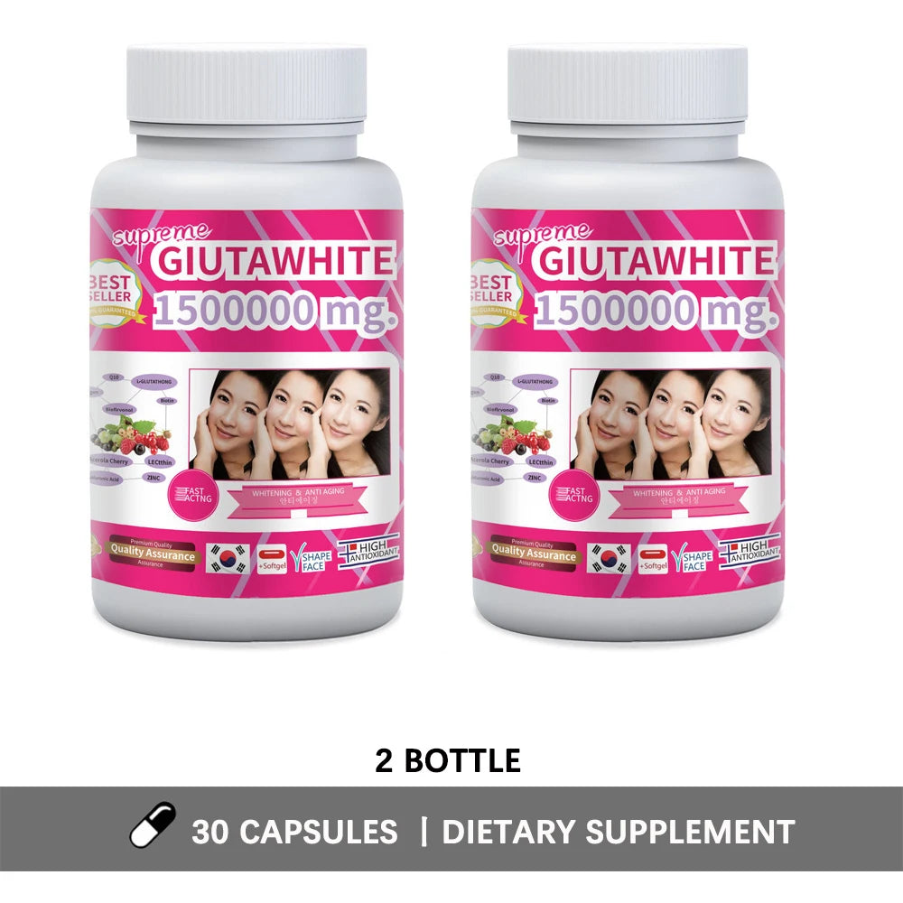 1500000MG Glutathione Skin Whitening Supplement Anti-Aging, UV Protection, Even Skin Tone & Scar - LKBA