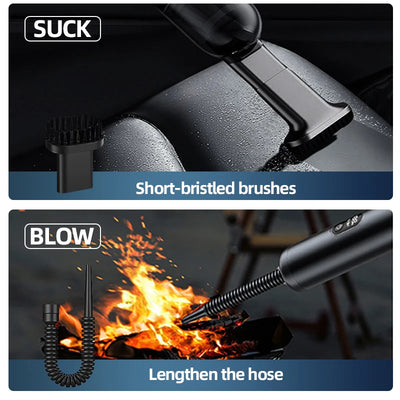 Car Vacuum Cleaner, Portable Cordless Handheld with 20000Pa Strong Suction - 2-in-1 Vacuum and Blower for Car, Home, Pet Hair - LKBA