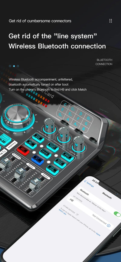 Live Sound Card for Mobile & Computer Universal Recording Mic Head Dedicated for Singing and Live Streaming - LKBA