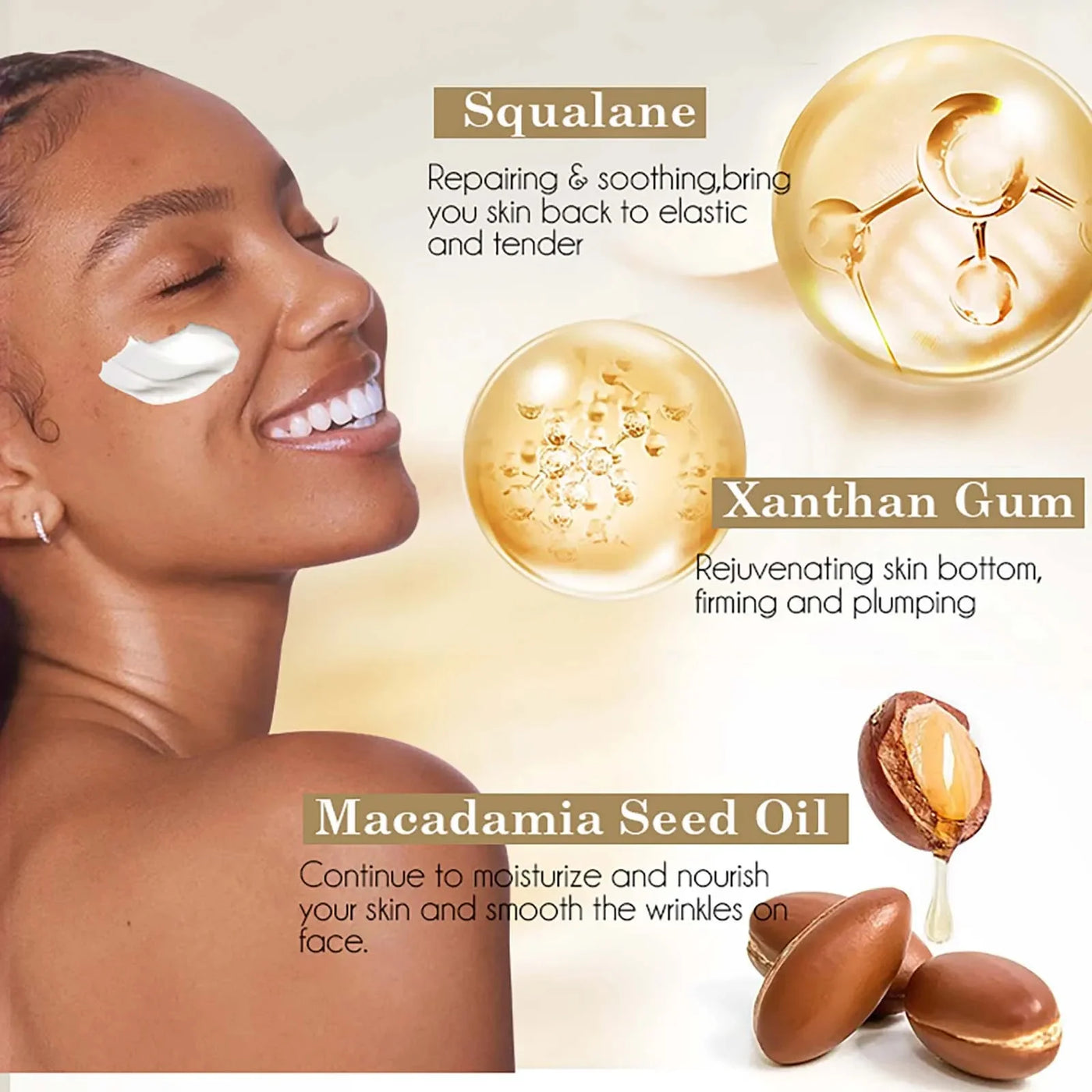 AILKE Whitening Anti-wrinkle Freckle Face Cream With Collagen Hyaluronic Acid Rose Skin Care Women Korean Facial Moisturizer Set - LKBA