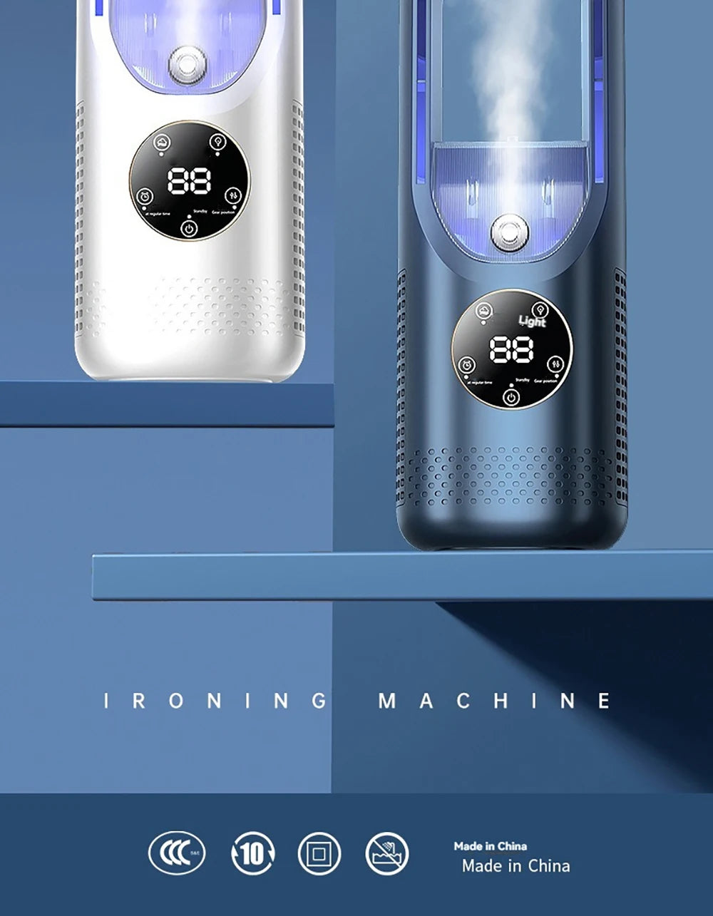 Mini Air Cooler Humidification Cooling USB Silent Timed Air Conditioning Fan Colorful Lights Night Light Led Screen 6 Wind Speed - LKBA