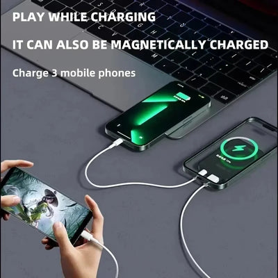 200000mAh Magnetic Power Bank Wireless Fast Charger for Mag safe Portable Auxiliary Battery - LKBA