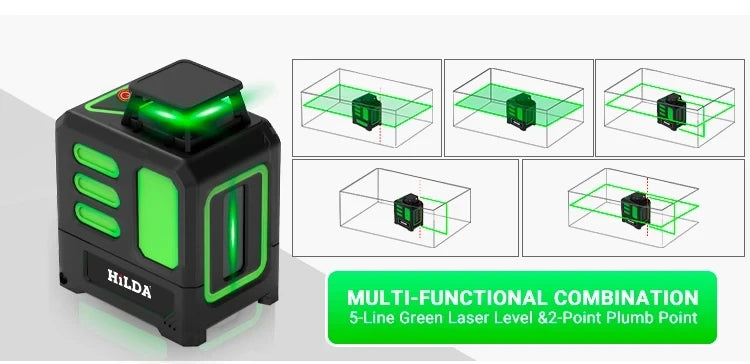 Green Cross Laser Level meter 360 Automatic Level meter Construction Tools and Equipment Optical Instruments - LKBA