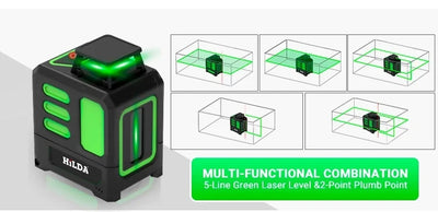 Green Cross Laser Level meter 360 Automatic Level meter Construction Tools and Equipment Optical Instruments - LKBA