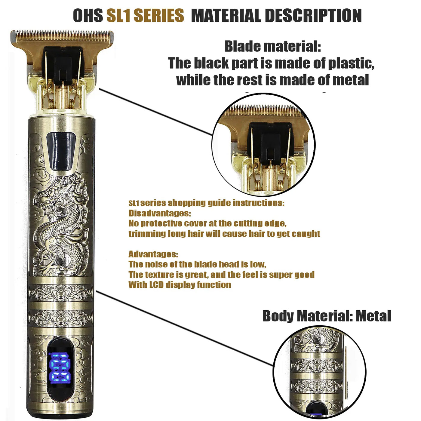 T9 Hair Clipper Repair Beard Shaving Body Hair Trimmer Clippers Electric Machine Men Haircut Machine 0mm Barber Shaver - LKBA