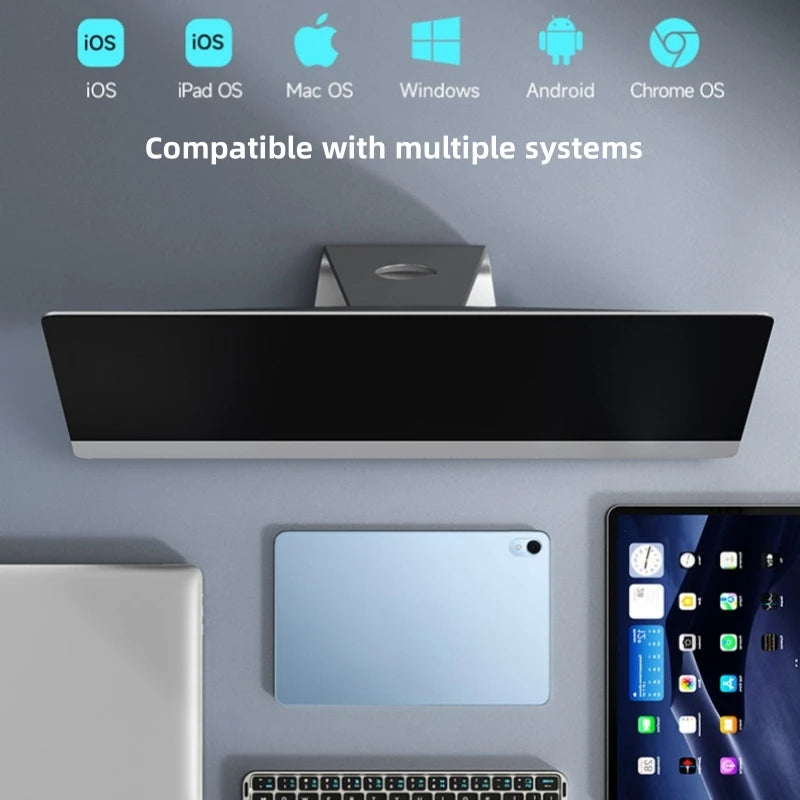 2-in-1 folding Bluetooth keyboard tablet laptop external touch keyboard leather case - LKBA