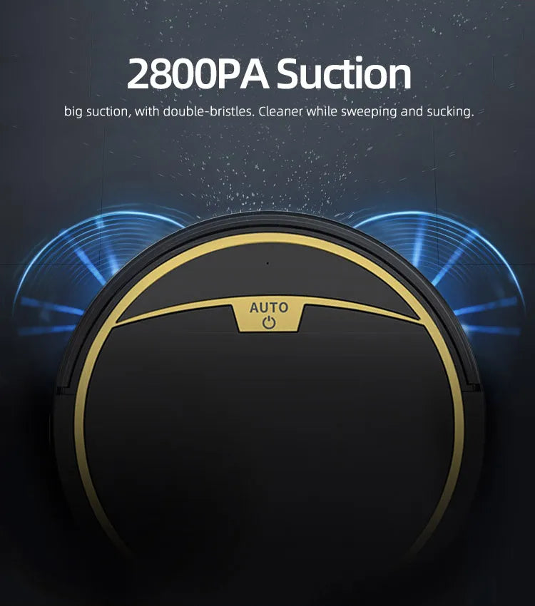 Automatic App Control Vacuum Cleaner Household Floor Sweeper Water Tank Wet Dry Electric Mop Robot Vacuum Cleaning Machine - LKBA