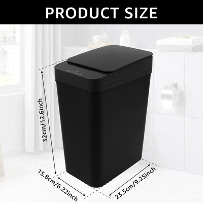 Automatic Sensor Trash Can 12L Touchless Infrared Motion Sensor Smart Trash Can for Kitchen Bathroom Waterproof Wastebasket NEW - LKBA