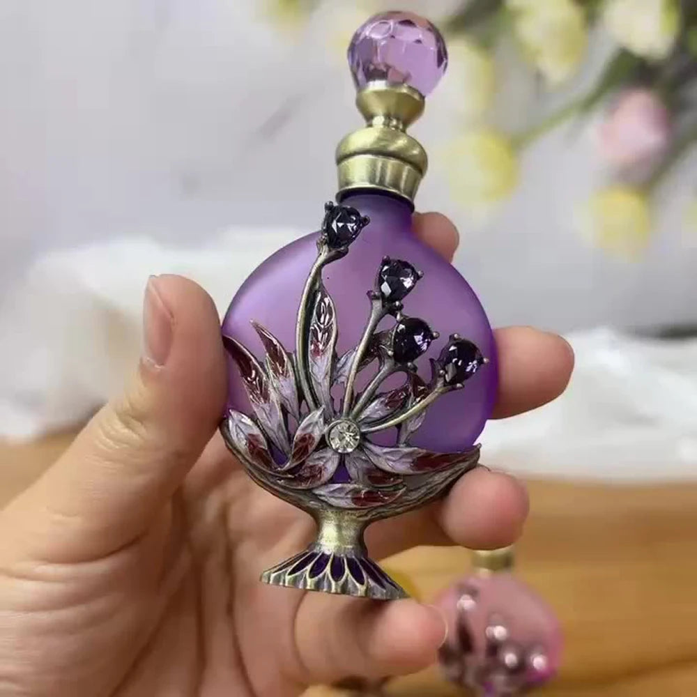 30ml Luxury Vintage Perfume Bottles parfum Maple Leaves Handcrafted Mini Travel Essentials Oil Glass Refillable Refill Dropper - LKBA