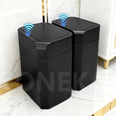 TOKA 2Pack Smart Sensor Trash Can with Lid Suitable for Bathroom Kitchen Bedroom Office Living Room - LKBA