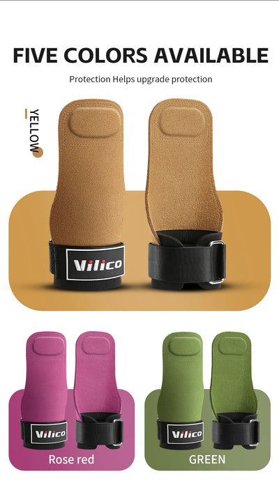 2Pcs Gym Gloves Fitness Hand Palm Protection Equipment Anti Slip Wear-resistant Wrist Protection Hard Pull Grip Strength Gloves - LKBA