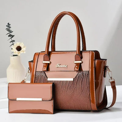 New Large Capacity Crocodile Print Handbag Mother Bag Women's Bag High Quality Shoulder Tote Bag - LKBA
