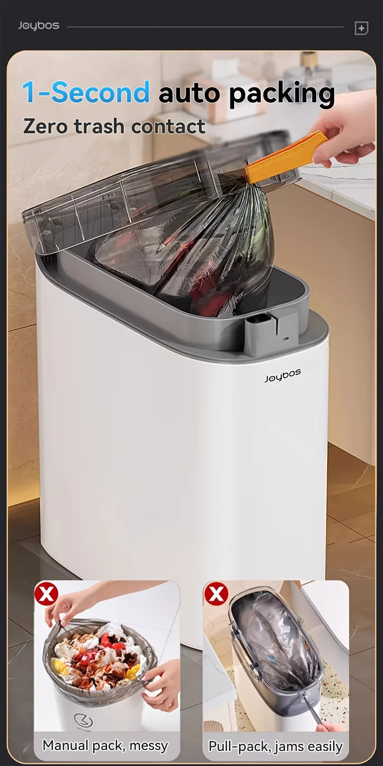 Smart Sensor Garbage Bathroom Trash Can Automatic Adsorption Bag Household Toilet Induction Waterproof Garbage Can Home Supplies - LKBA