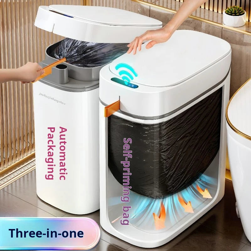 Smart Sensor Trash Can JOYBOS Rechargeable Auto Adsorption Bag Garbage Can For Toilet Living Room Kitchen Household Items - LKBA