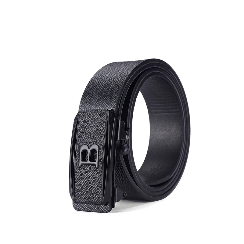 New Men's Toothless Automatic Buckle Belt - Casual & Business Versatile Waist Belt, Stylish & Trendy for Young Adults - LKBA