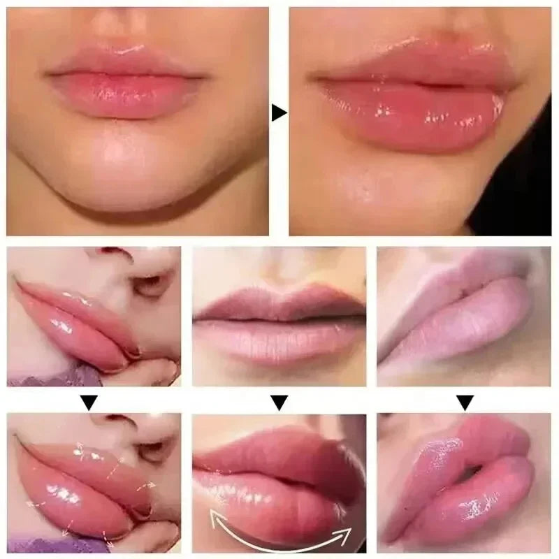Instant Volumising Lip Plumper Oil Lip Enhancer Lip Gloss Plumping Serum Moisturizing Anti-Wrinkle Lipstick Sexy Lip Care Makeup - LKBA