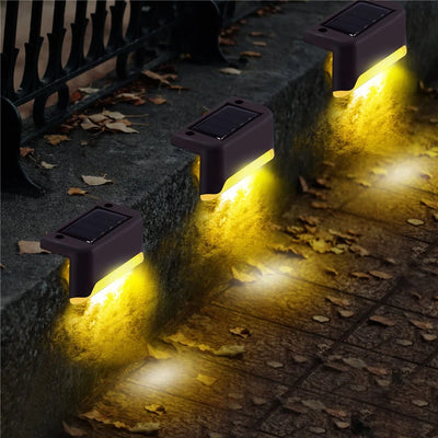 1-24PCS IP65 Waterproof Solar Garden Light Outdoor LED Solar Power Deck Lamps for Railing Stairs Step Fence Yard Patio Pathway - LKBA