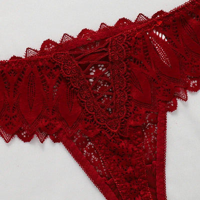 Women's Sexy String Panties Lace Thongs Lingerie Intimates Woman T-back Soft T-panties Designed Tangas Mujer - LKBA