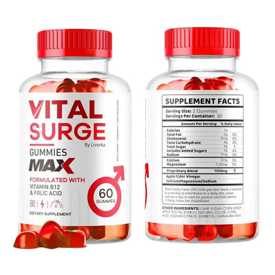 Vital Surge Gummies- Vital Vita Surge Maximum Strength 1000MG Advanced Supplement Gummies, VitalSurge Mens Detox Supplement - LKBA