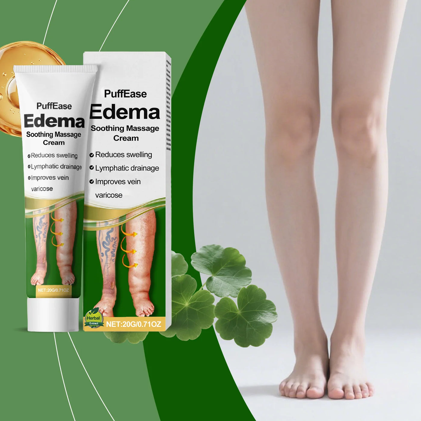Varicose Vein Ease Paste Spider Leg Soreness Recovery Vasculitis Improve Blood Circulation Hydration Swelling Edema Relief Cream - LKBA