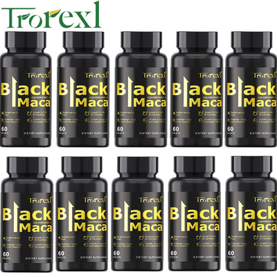 Organic Black Maca Pills 60 Tablets Men Enhancing Supplement Improve Size Endurance Promotes Healthy Energy - LKBA