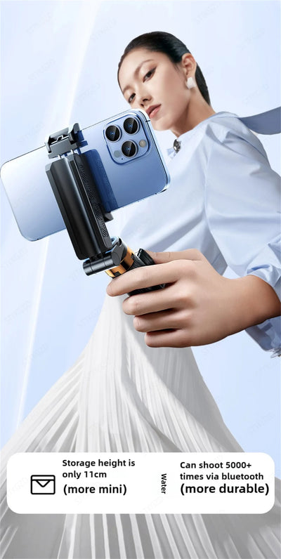 Super Mini Selfie Stick Portable Phone Holder Shooting Aid Versatile Integrated Design Bluetooth Remote - LKBA