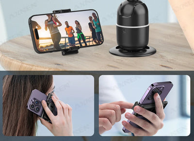 Auto Face Tracking Desktop Gimbal Intelligent Rotating Holder for Mobile Phone - Option Wireless Remote Selfie Smartphone Tripod - LKBA