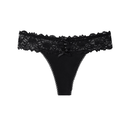 Sexy G-String Trousers Ladies Lace Floral Bikini Underpants Low-Rise Mesh Hollow Underwear Thong Panties Lingerie - LKBA