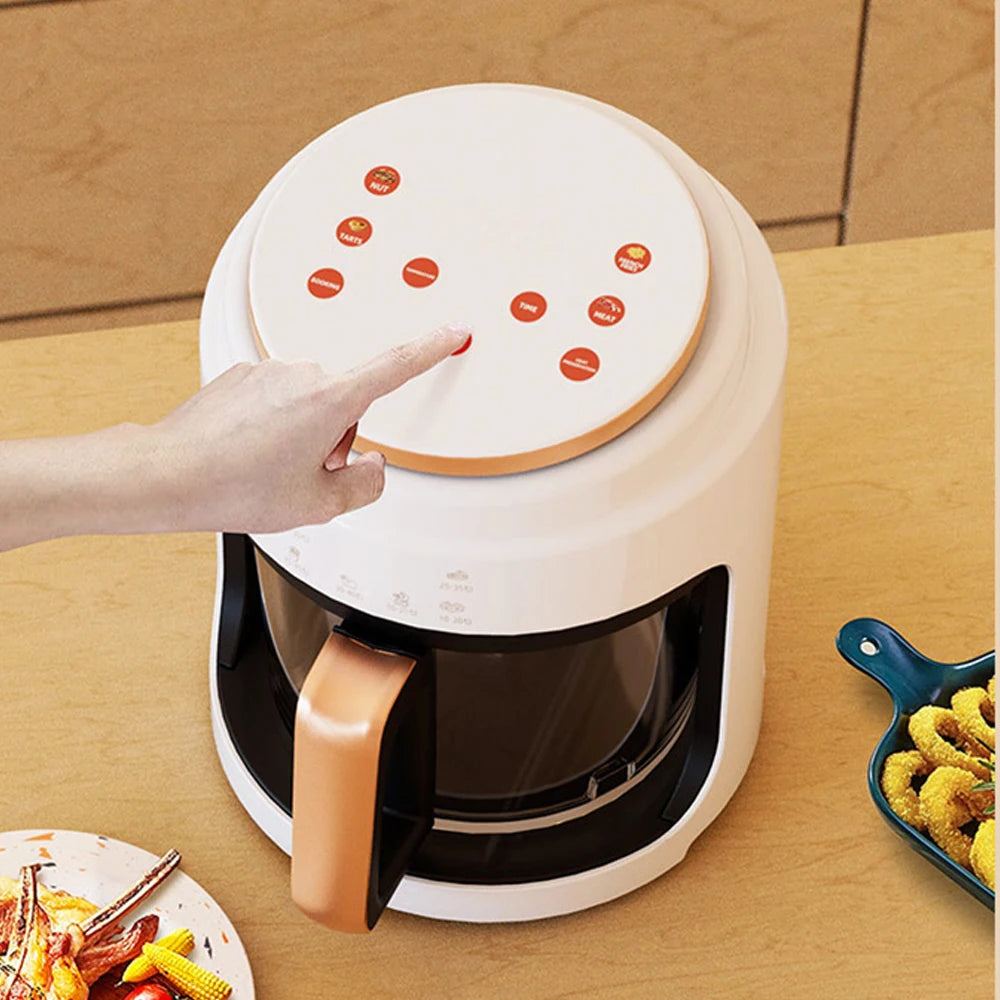 Air Fryer Visual Oil-free Electric Fryer Multi-Functional Automatic Household 360°Baking LED Touchscreen - LKBA