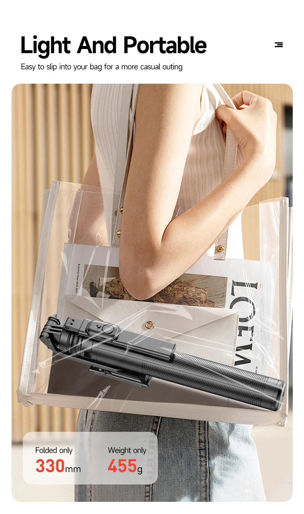 TOKQI Extendable Tripod with Bluetooth Remote,1/4'' Screw,Phone Holder,72inch Monopod for Smartphone Camera Projector brackets - LKBA