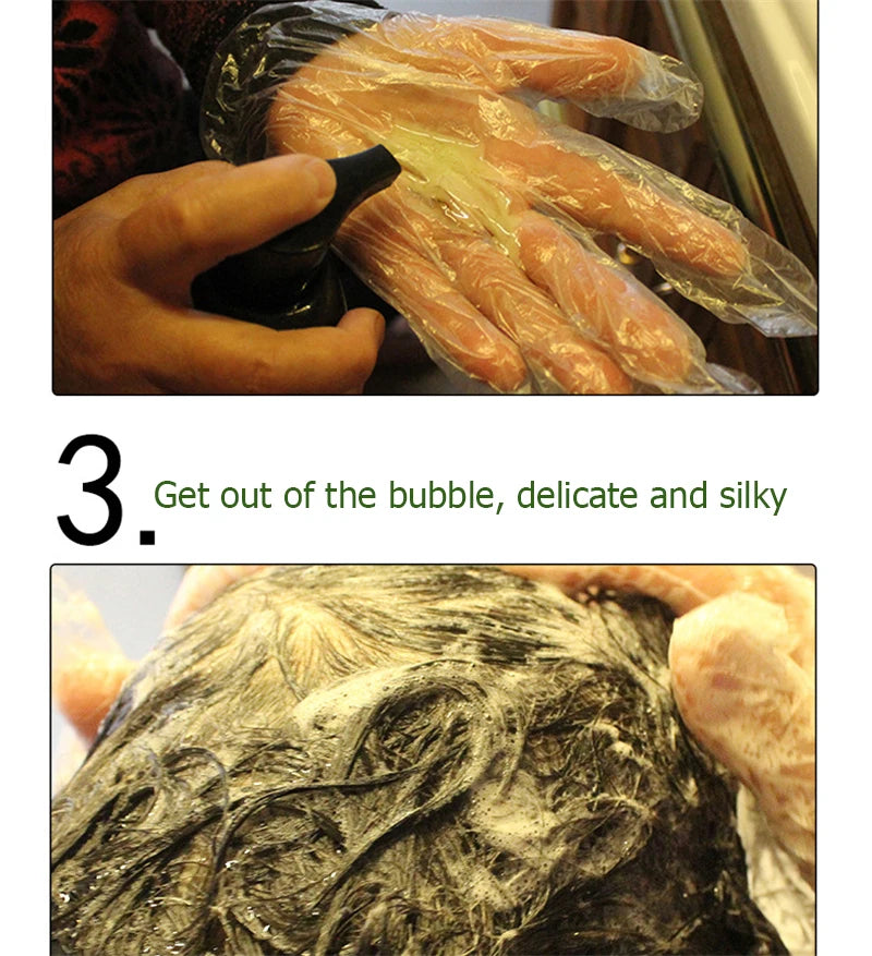 500ML Natural Soft Shiny Brown Golden Cover White Hair Dye Shampoo Wine Red Purple Hair Color Shampoo Black Grey Hair  Men Women - LKBA