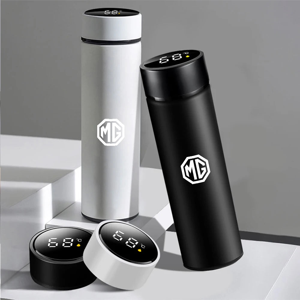Car 500ml Smart Thermo Mug Drink Flask Temperature Display For MG ZS 5 7 6 Cyberster MG4 EV ES5 HS ONE GT GS MG3 EZS 3SW Scorpio - LKBA