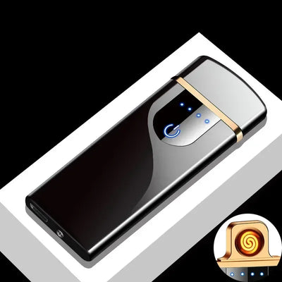 2025 Electric Windproof Metal Lighter Double Arc Flameless Plasma - LKBA