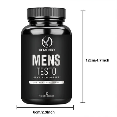 Men's Supplements - Reduces Fatigue, Enhances Male Function, Supports Muscle Growth, Vascular Function and Energy - 120 Capsules - LKBA