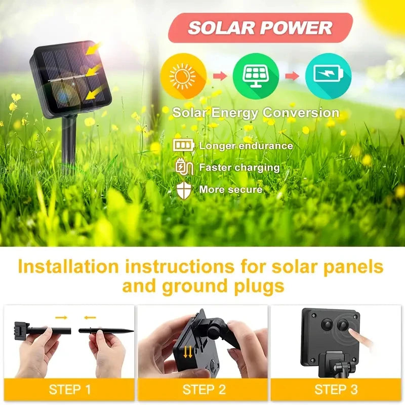 30 LED Solar Bubble Ball Lawn Lights Waterproof Solar Pathway String Light for Outdoor Garden Patios Trail Lighting Decoration - LKBA