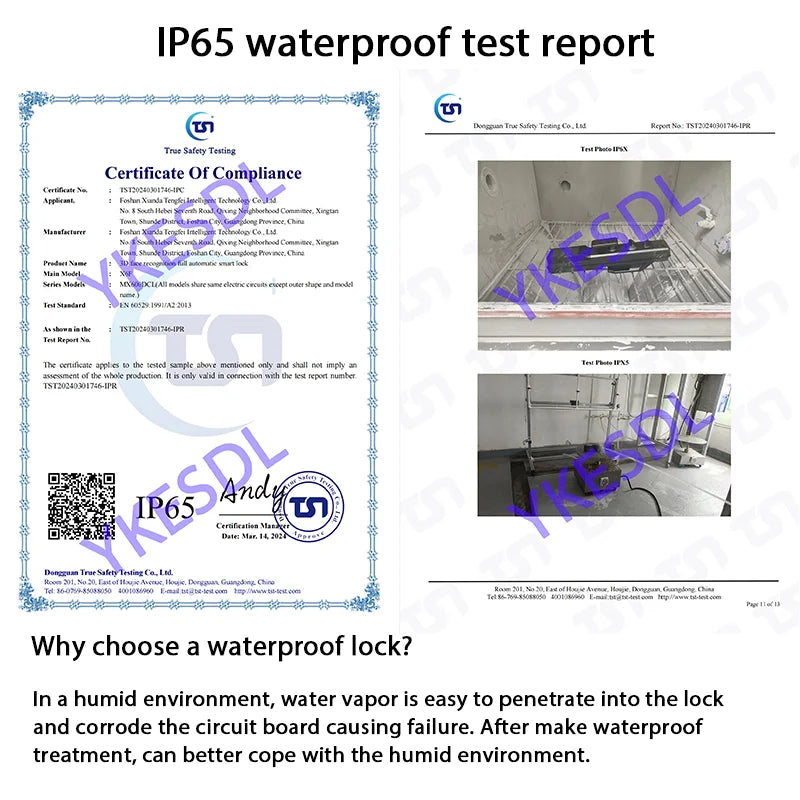 Waterproof Outdoor Smart  Lock Wifi Alexa Tuya APP Aluminium Alloy Material Fingerprint Password Smart Door Lock With Camera - LKBA