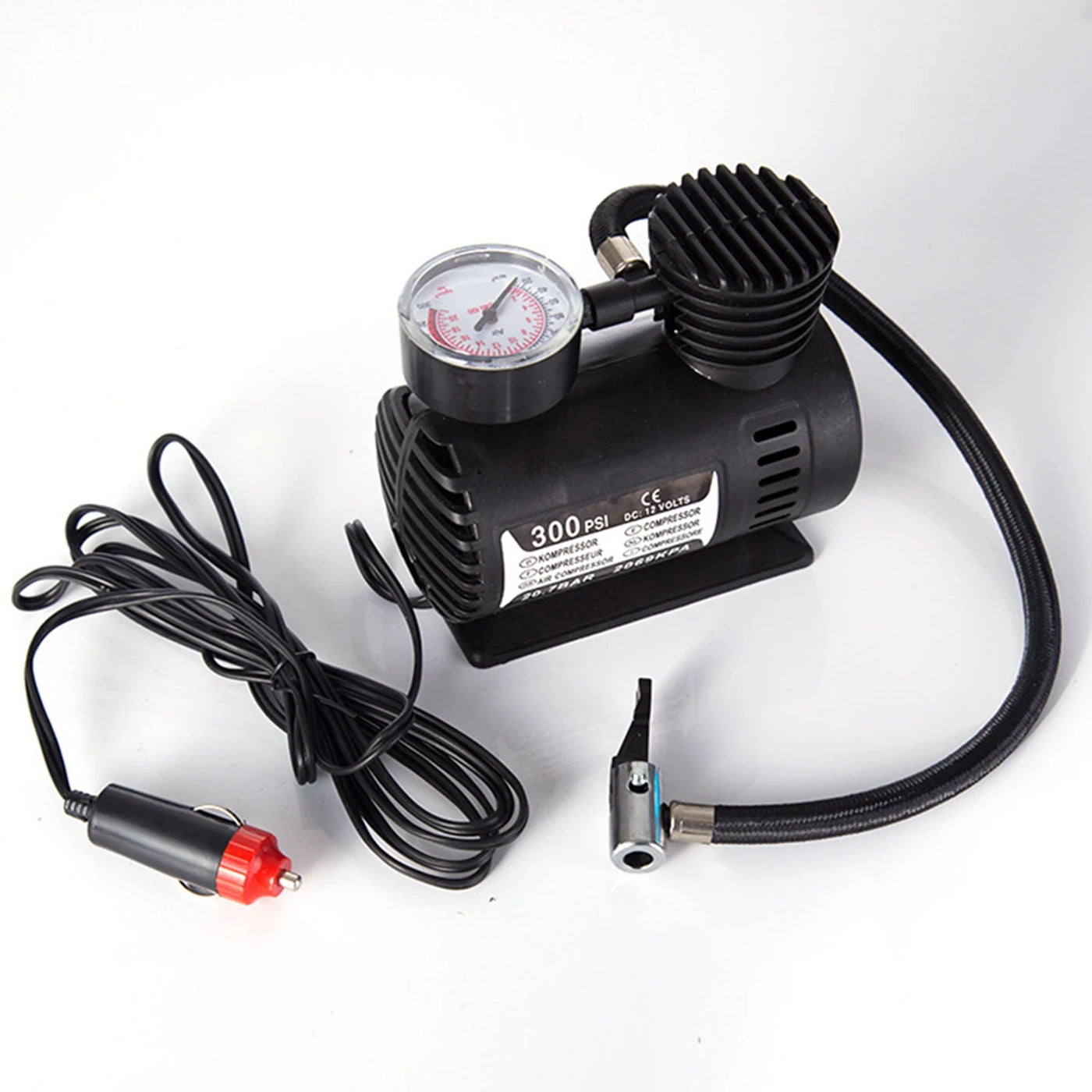 Tire Inflator 12V Portable Air Pump 300PSI Multi Purpose Quick Inflating Display for Car - LKBA