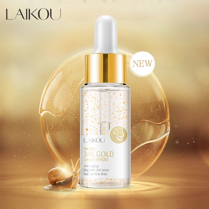LAIKOU 17ML Japan Sakura Serum Vitamin C Nourish Essense Oil Control 24K Gold Serum Rose Blueberry Skin Care Smoothing Facecare - LKBA