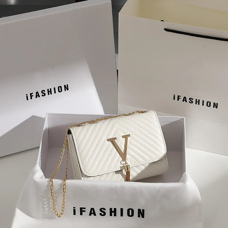 Embroidery Women Crossbody Bag Thread Luxury Handbag Shoulder Bags Brand Sequined Tassel Clutch Small Bag and Purse Party - LKBA