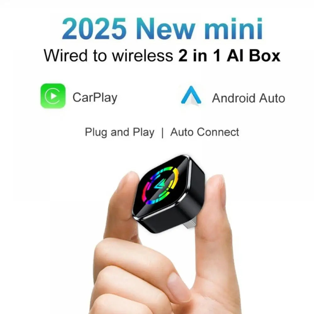 2025 NEW Wireless Carplay Adapter Android Auto 2in 1 Smart Dongle WIFI For iphone Android Phone For Volvo Benz Mg Kia Chery VW - LKBA
