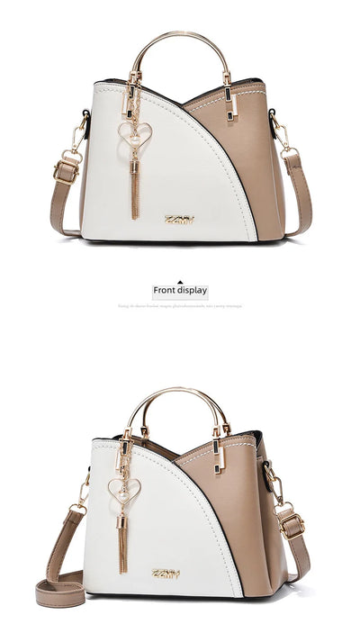 Trendy High-end Feel Women's Shoulder Bag 2021 New Color Blocking Large Capacity Fashionable Single Shoulder - LKBA