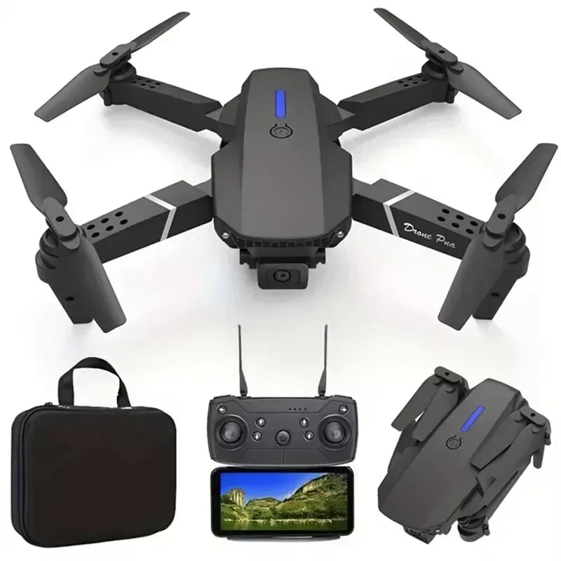 2025 E88Pro RC Drone 4K Professional With 1080P Wide Angle HD Camera Foldable Helicopter WIFI FPV Height Hold - LKBA