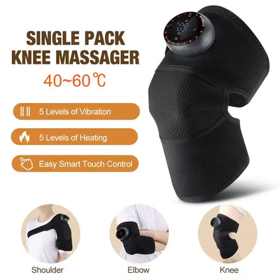 3 in 1 Cordless Thermal Knee Pad Knee Shoulder Massager Vibration Leg Arm Joint Brace Muscle Relax Joint Brace Muscle Relaxation