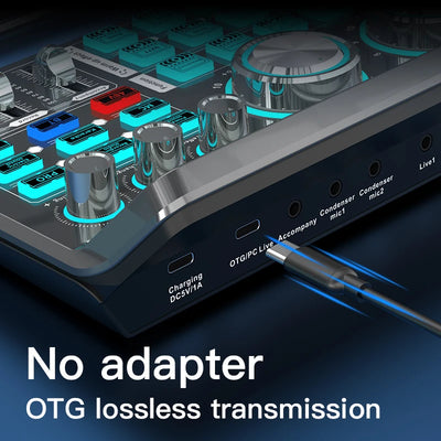 Live Sound Card for Mobile & Computer Universal Recording Mic Head Dedicated for Singing and Live Streaming - LKBA
