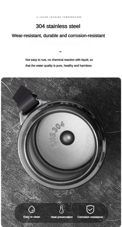 500ML-1Liter Stainless Steel Thermos Bottle with LED Temperature Display Sus304 Tea Water Bottle Vacuum Flask Portable Cups - LKBA