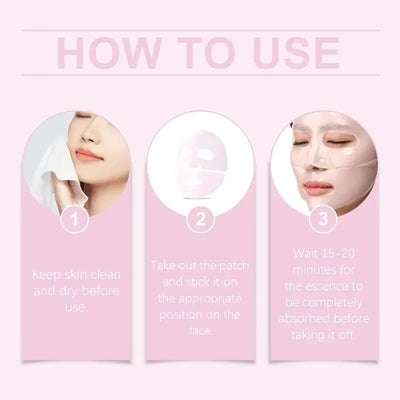 Bio-Collagen Face Mask Anti-Wrinkle Firming Lift Deep Hydrating Overnight Mask Shrink Pores Brightening Repair Skin Care - LKBA