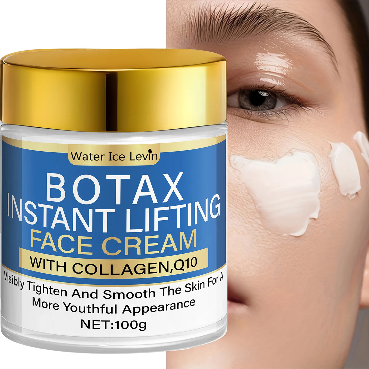 Instant Lifting Face Cream | Collagen + Q10 Boost | Visibly Tighter & Smoother Skin - LKBA