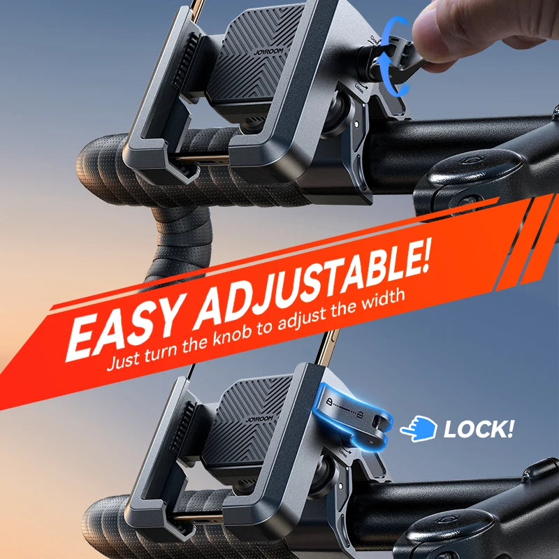 Joyroom Motorcycle Phone Mount Holder Dual Vibration Dampener Universal Bike Bicycle Phone Mount for 4.7''-7'' Phones - LKBA